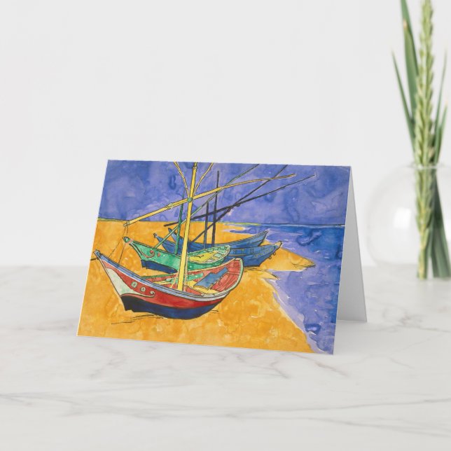 Vincent van Gogh - Fishing Boats on the Beach Card (Front)