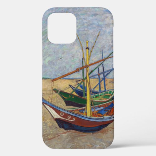 Vincent van Gogh _ Fishing Boats on the Beach iPhone 12 Case