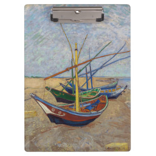 Vincent van Gogh - Fishing Boats on the Beach Clipboard