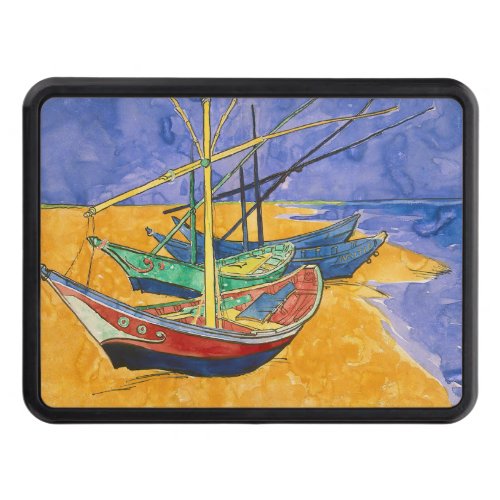 Vincent van Gogh _ Fishing Boats on the Beach Hitch Cover