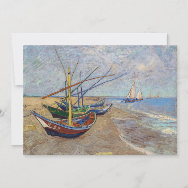 Vincent van Gogh - Fishing Boats on the Beach Invitation (Front)