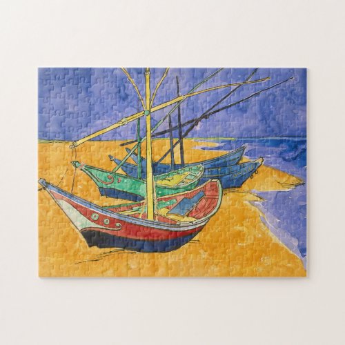 Vincent van Gogh _ Fishing Boats on the Beach Jigsaw Puzzle