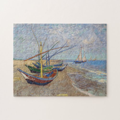 Vincent van Gogh _ Fishing Boats on the Beach Jigsaw Puzzle
