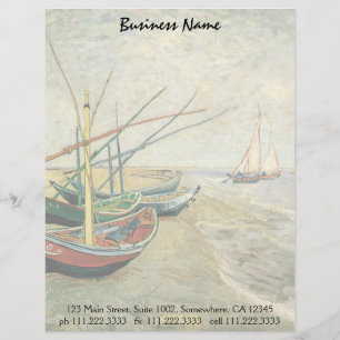 Vincent van Gogh - Fishing Boats on the Beach Letterhead