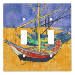 Vincent van Gogh - Fishing Boats on the Beach Light Switch Cover