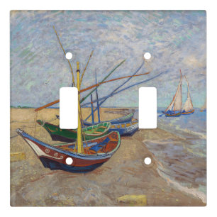 Vincent van Gogh - Fishing Boats on the Beach Light Switch Cover
