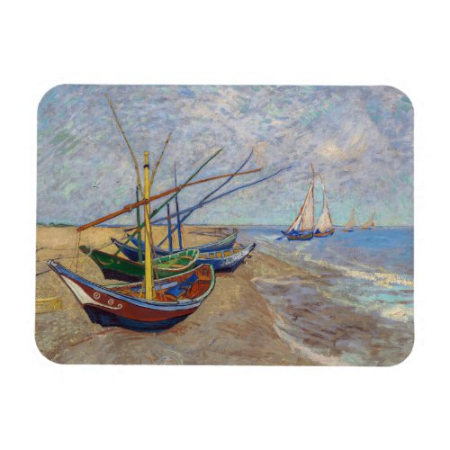 Vincent van Gogh _ Fishing Boats on the Beach Magnet