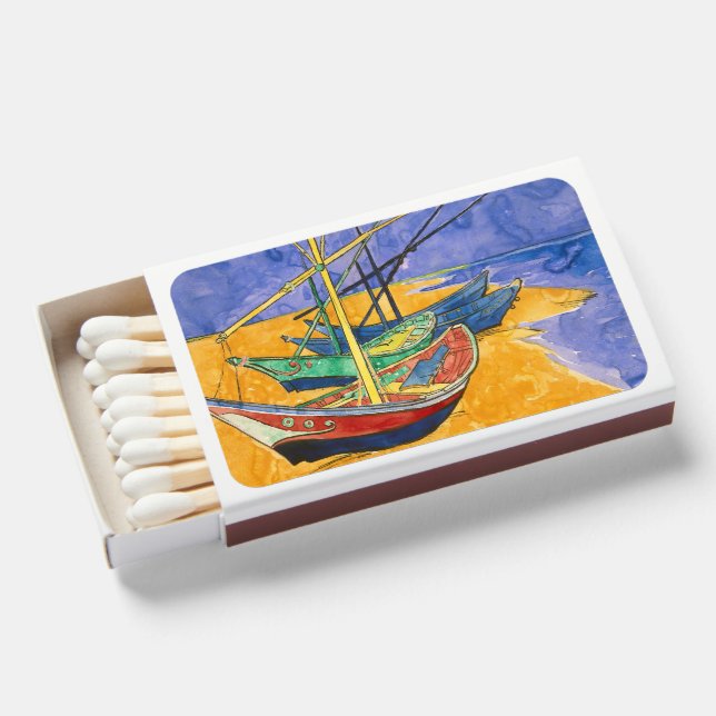 Vincent van Gogh - Fishing Boats on the Beach Matchboxes (Front Open)