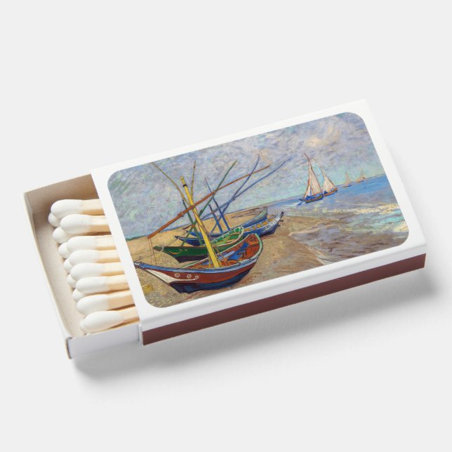 Vincent van Gogh - Fishing Boats on the Beach Matchboxes (Front Open)