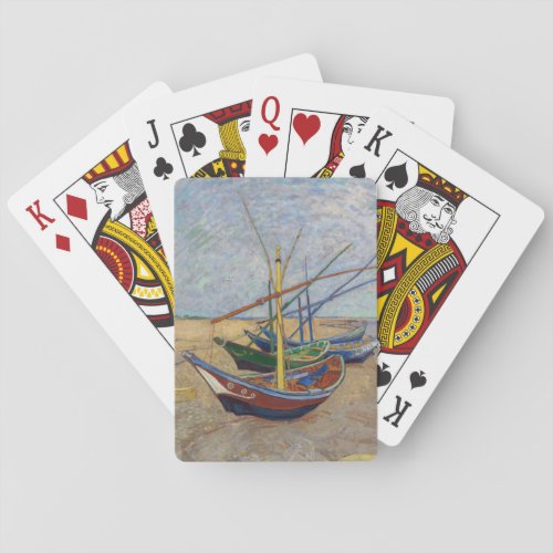 Vincent van Gogh _ Fishing Boats on the Beach Playing Cards