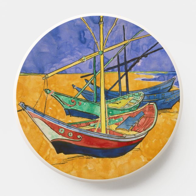 Vincent van Gogh - Fishing Boats on the Beach PopSocket (Popsocket)