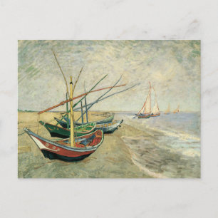 Vincent van Gogh - Fishing Boats on the Beach Postcard
