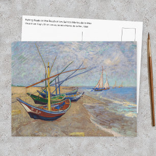Vincent van Gogh - Fishing Boats on the Beach Postcard