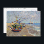 Vincent van Gogh - Fishing Boats on the Beach Postcard<br><div class="desc">Fishing Boats on the Beach at Les Saintes-Maries de la Mer - Vincent van Gogh,  1888</div>
