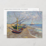 Vincent van Gogh - Fishing Boats on the Beach Postcard<br><div class="desc">Fishing Boats on the Beach at Les Saintes-Maries de la Mer - Vincent van Gogh,  1888</div>