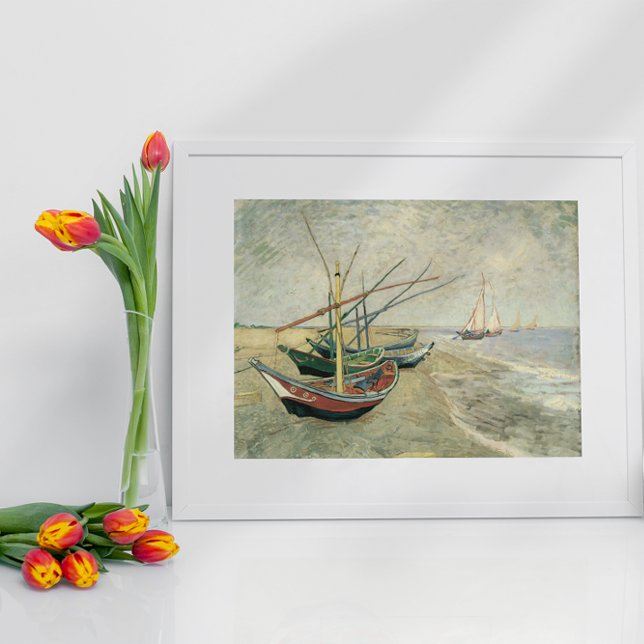 Vincent van Gogh - Fishing Boats on the Beach Poster (Creator Uploaded)
