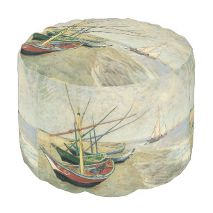 Vincent van Gogh - Fishing Boats on the Beach Pouf