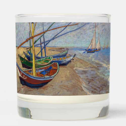 Vincent van Gogh _ Fishing Boats on the Beach Scented Candle