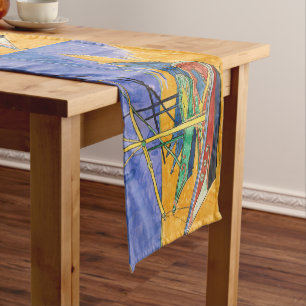 Vincent van Gogh - Fishing Boats on the Beach Short Table Runner