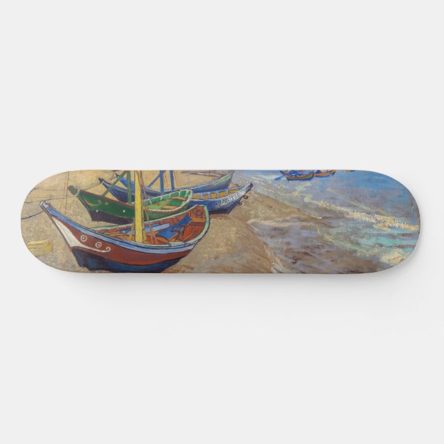 Vincent van Gogh - Fishing Boats on the Beach Skateboard (Horz)