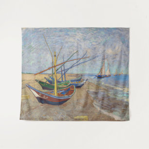 Vincent van Gogh - Fishing Boats on the Beach Tapestry