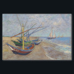 Vincent van Gogh - Fishing Boats on the Beach Tissue Paper<br><div class="desc">Fishing Boats on the Beach at Les Saintes-Maries de la Mer - Vincent van Gogh,  1888</div>