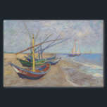 Vincent van Gogh - Fishing Boats on the Beach Tissue Paper<br><div class="desc">Fishing Boats on the Beach at Les Saintes-Maries de la Mer - Vincent van Gogh,  1888</div>