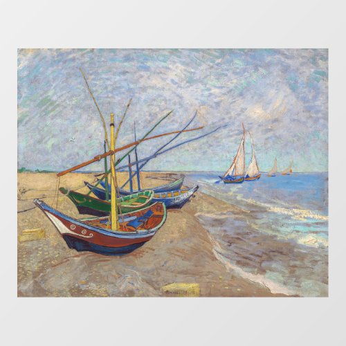 Vincent van Gogh _ Fishing Boats on the Beach Wall Decal