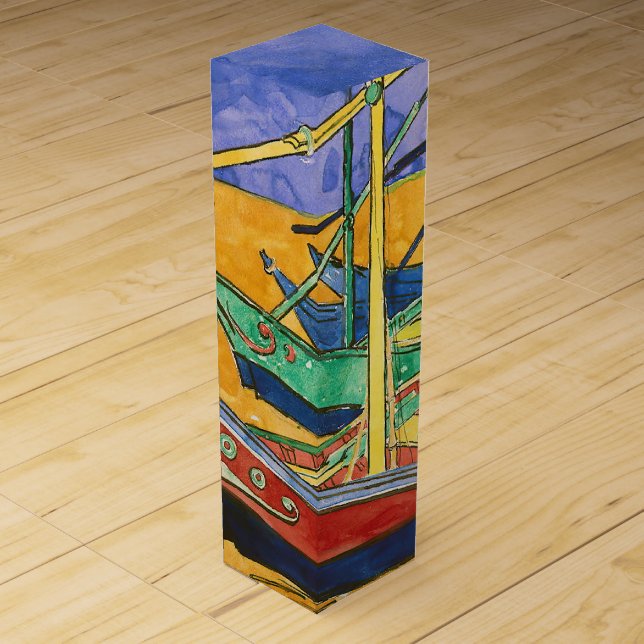 Vincent van Gogh - Fishing Boats on the Beach Wine Box (Front)