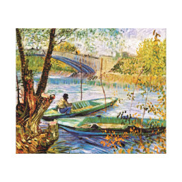 Vincent Van Gogh - Fishing In Spring Fine Art Canvas Print