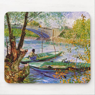 Vincent Van Gogh - Fishing In Spring Mouse Pad