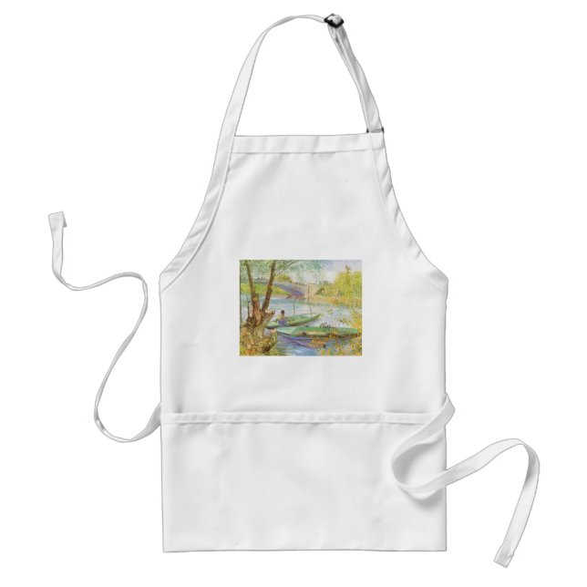 Vincent van Gogh Fishing in Spring, Pont de Clichy Adult Apron (Front)