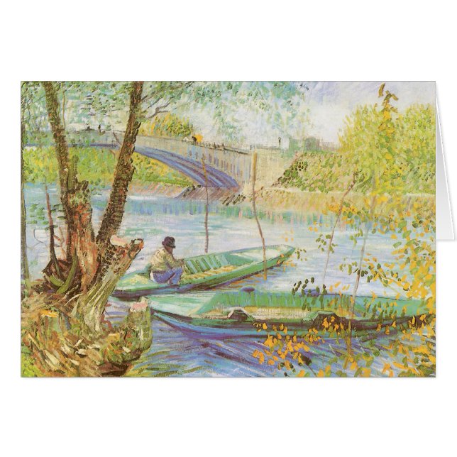 Vincent van Gogh Fishing in Spring, Pont de Clichy Cards (Front Horizontal)