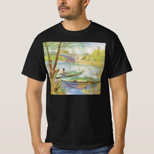 Vincent van Gogh Fishing in Spring, Pont de Clichy T-Shirt (Front)