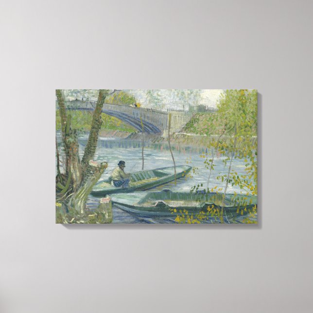 Vincent van Gogh - Fishing in Spring, the Pont de Canvas Print (Front)