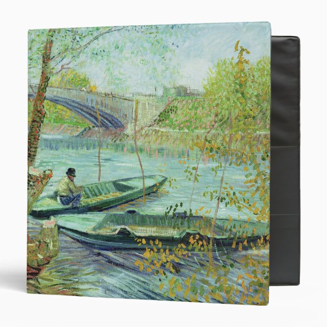 Vincent van Gogh | Fishing in the Spring 3 Ring Binder (Front/Inside)