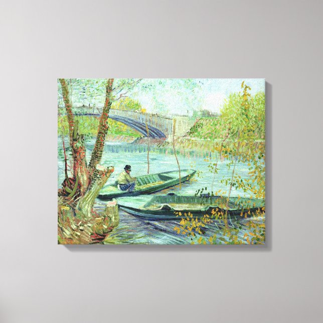 Vincent van Gogh | Fishing in the Spring Canvas Print (Front)