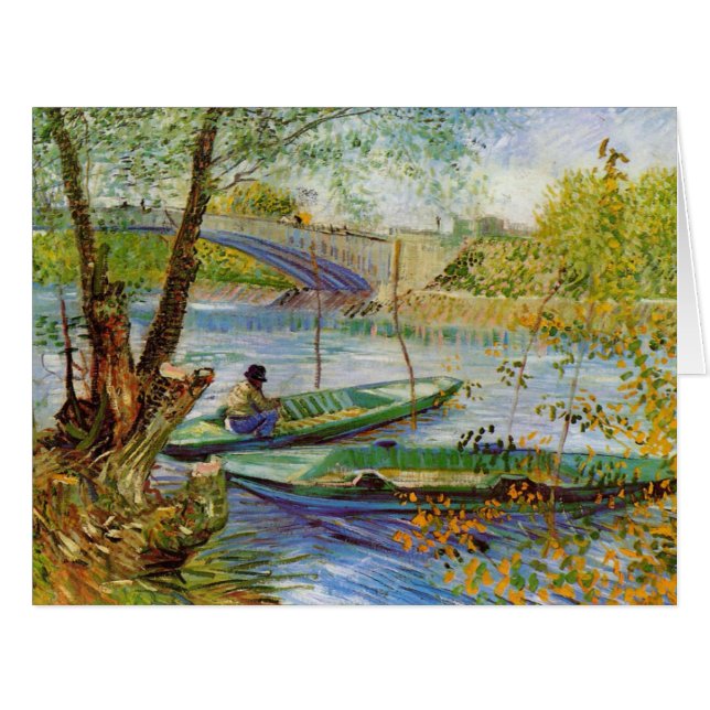 Vincent Van Gogh, Fishing in the Spring Cards (Front Horizontal)