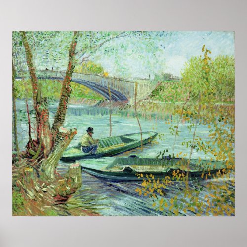 Vincent van Gogh  Fishing in the Spring Poster