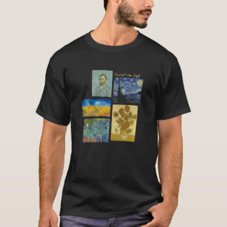 Vincent van Gogh Five of His Most Famous Paintings T-Shirt