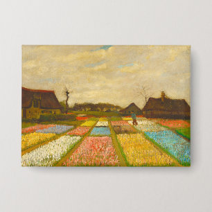 Vincent Van Gogh Flower Beds in Holland Button