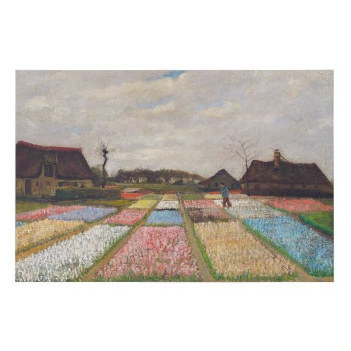 Vincent van Gogh _ Flower Beds in Holland Faux Canvas Print