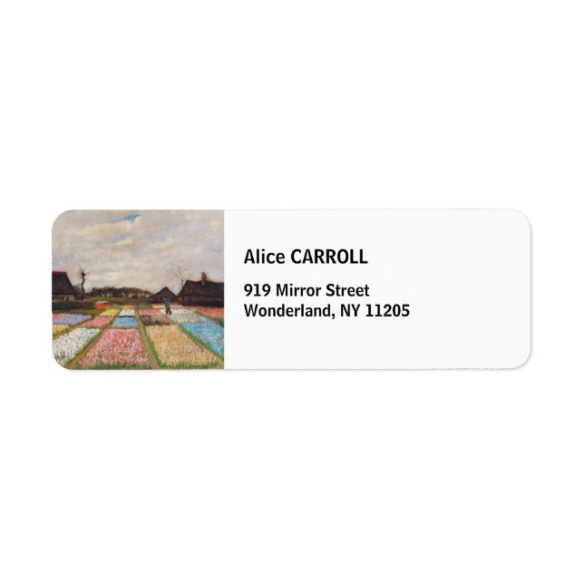 Vincent van Gogh - Flower Beds in Holland Label (Front)