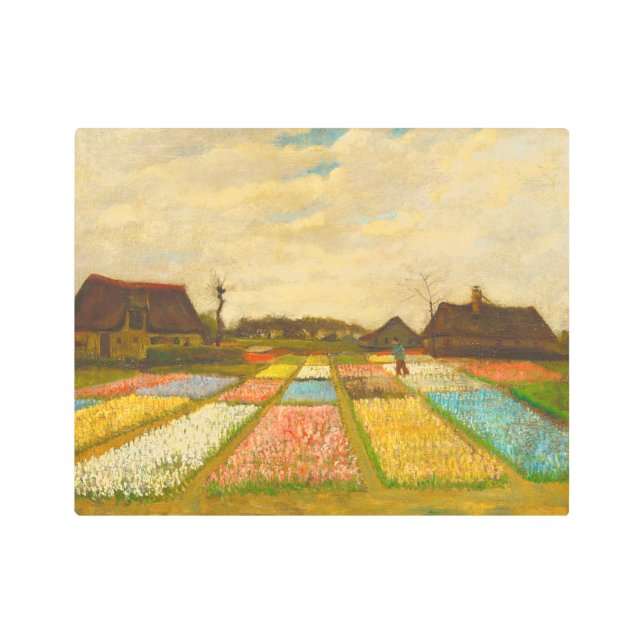 Vincent van Gogh Flower Beds in Holland Metal Print (Front)