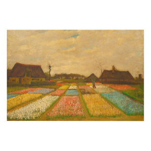 Vincent van Gogh Flower Beds in Holland Wood Wall Art