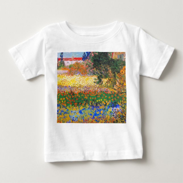 Vincent Van Gogh Flowering Garden Baby T-Shirt (Front)