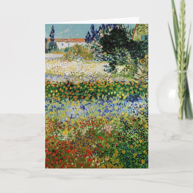 Vincent van Gogh - Flowering Garden Card (Front)