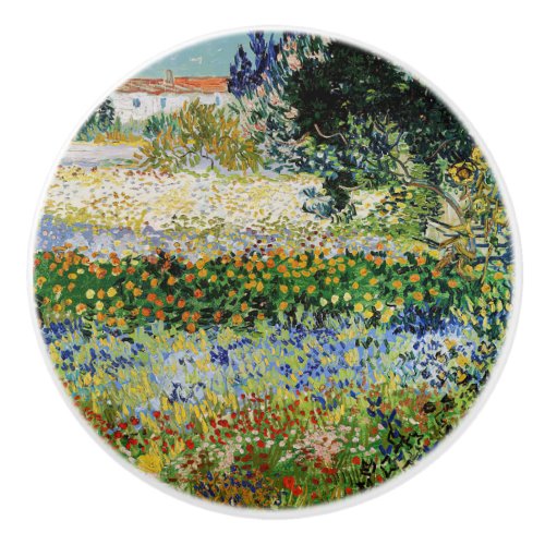 Vincent van Gogh _ Flowering Garden Ceramic Knob