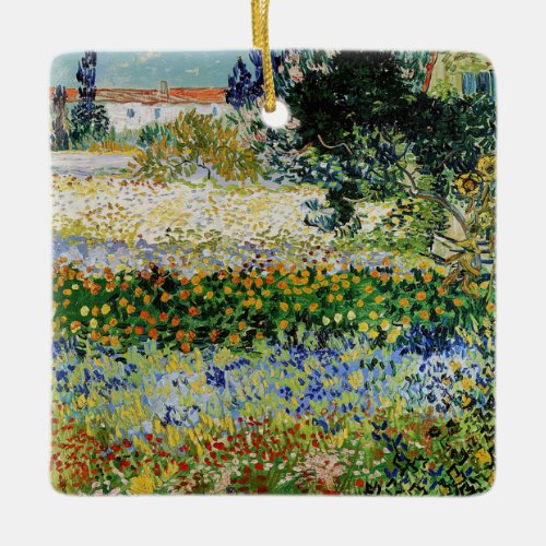 Vincent van Gogh _ Flowering Garden Ceramic Ornament