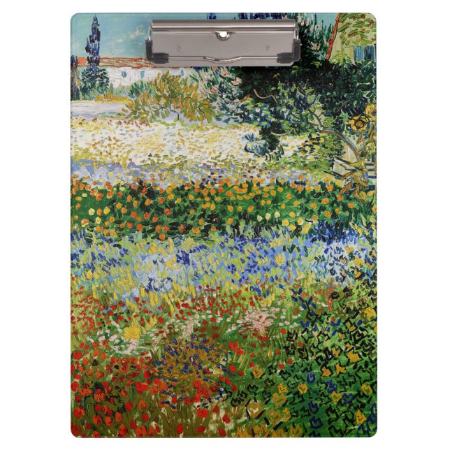 Vincent van Gogh - Flowering Garden Clipboard (Front)